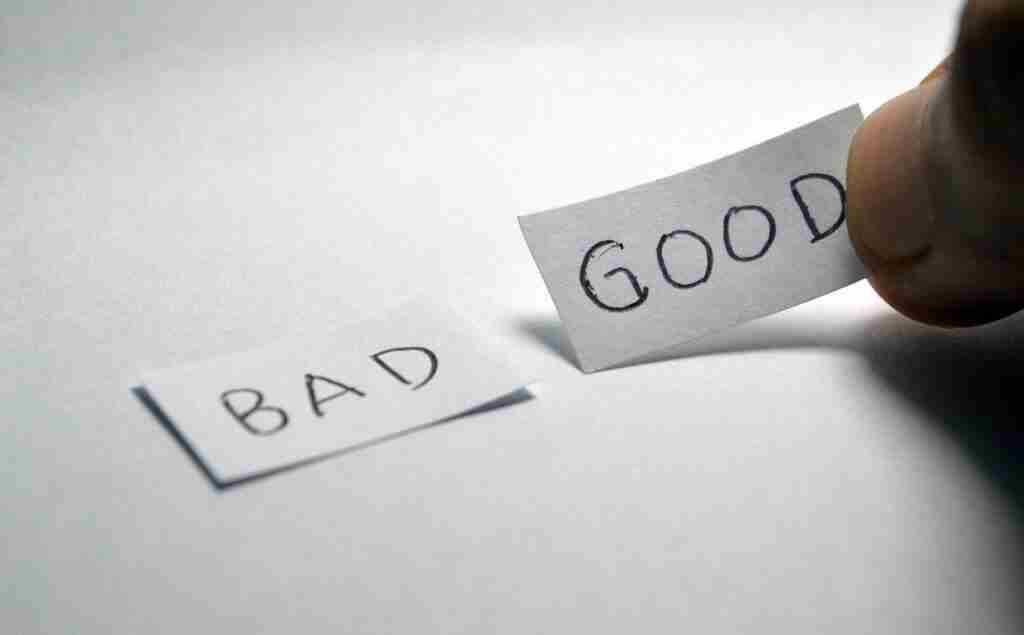 good bad pieces of paper