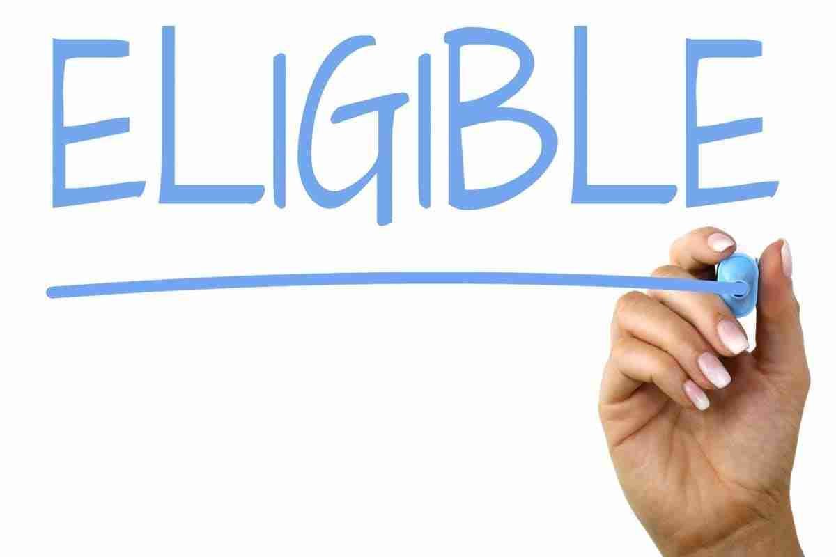 A hand holding a marker and underlining the word "eligible" written in blue against a white background. check if you are eligible to apply for a new loan
