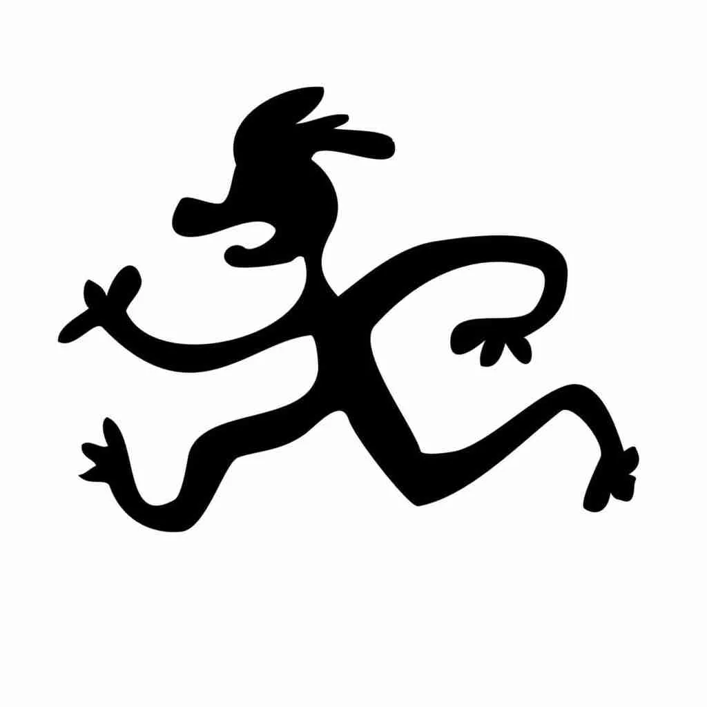 A whimsical black silhouette of a cartoon character running energetically, with exaggerated long limbs and a playful, joyful expression. fast homeowner loans