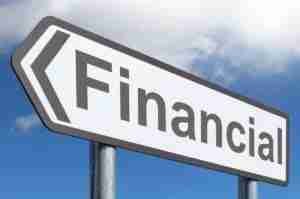financial loans road sign