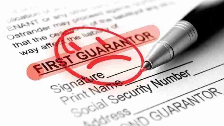 guarantor loans uk application form ready for signature