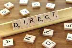 direct in scrabble game letters