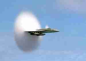 hornet plane breaking sound barrier
