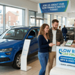 low rate car finance showroom