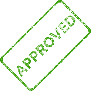 how to be approved for a loan green approved stamp