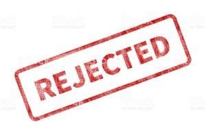 rejected red stamp