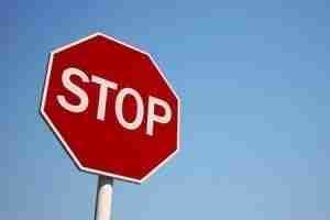 red stop sign