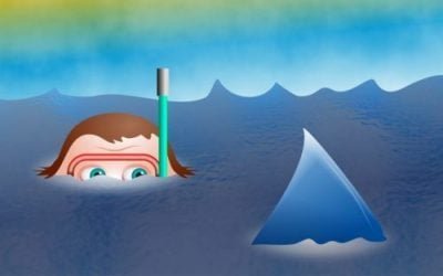 snorkeling man sees shark in sea loan shark loans online