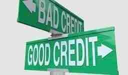 good credit bad credit street sign