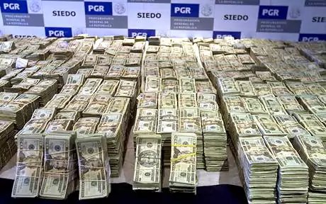 piles of cash notes